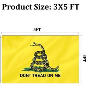Don’t Tread On Me Gadsden Flag Yellow Snake 3x5 Ft Banner